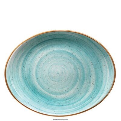 Piatto ovale 31x24 cm cm Aura Aqua Moove - Bonna