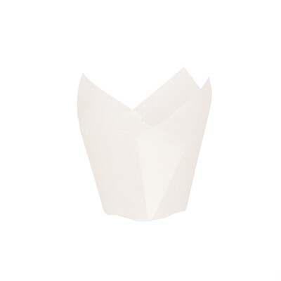 Firstpack - Pirottino di Carta per Muffin Bianco 15 x 15 x 4,5 x 8 cm