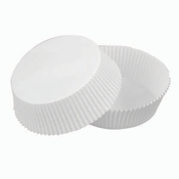 Firstpack - Pirottino in carta da forno ovale bianco 6,5 x 5 x 4 cm