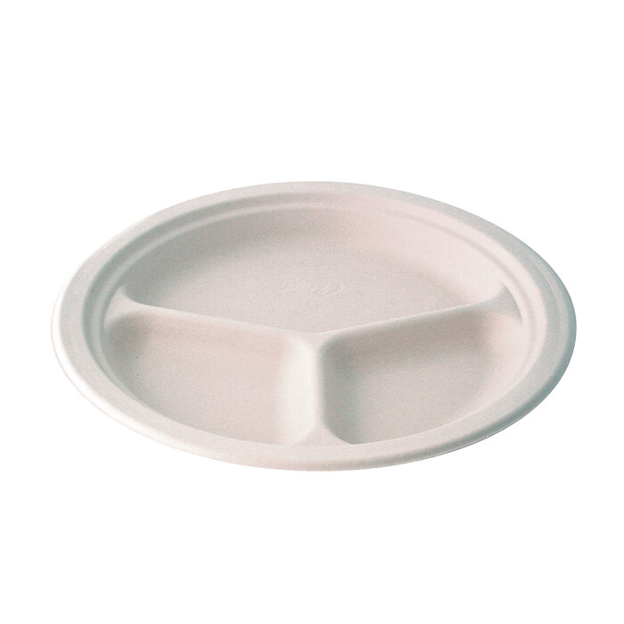 Firstpack - Piatto rotondo con 3 scomparti 26,2 cm