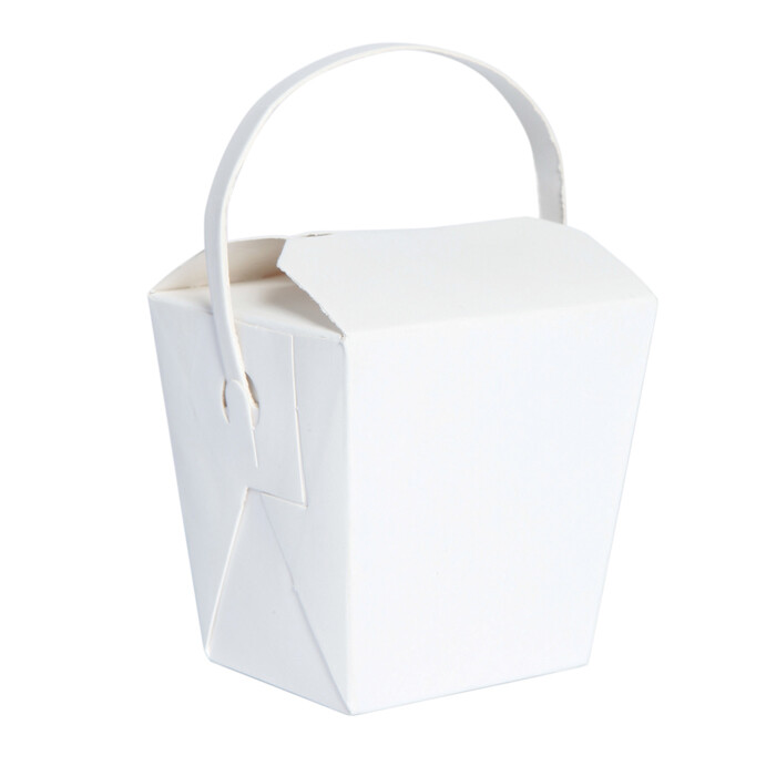 Firstpack - Mini Scatola Bianca per Pasta con Mancio 6,5x7,1x7 cm