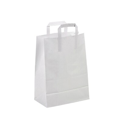 Firstpack - Sacchetto Bianco con Manici 25,6x16x29 cm