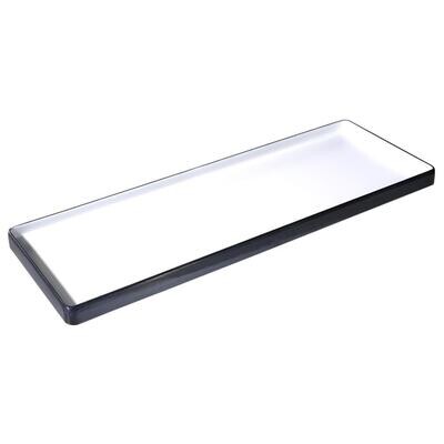 Tirolix - Piatto Rettangolare 50 x 18 cm Melamina Bicolor Bianco/Nero