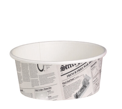 Firstpack - DELINEWS weiße Becher im Newspaper Design 11,4x9,5x7,2 cm