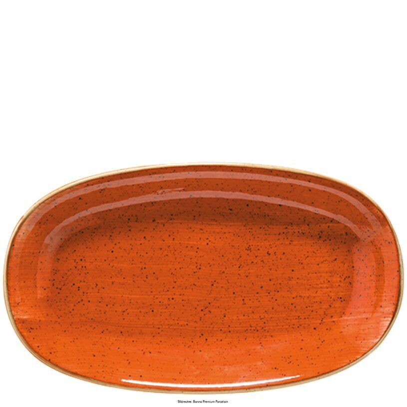 Piatto ovale 24x14 cm Aura Terracotta Gourmet - Bonna