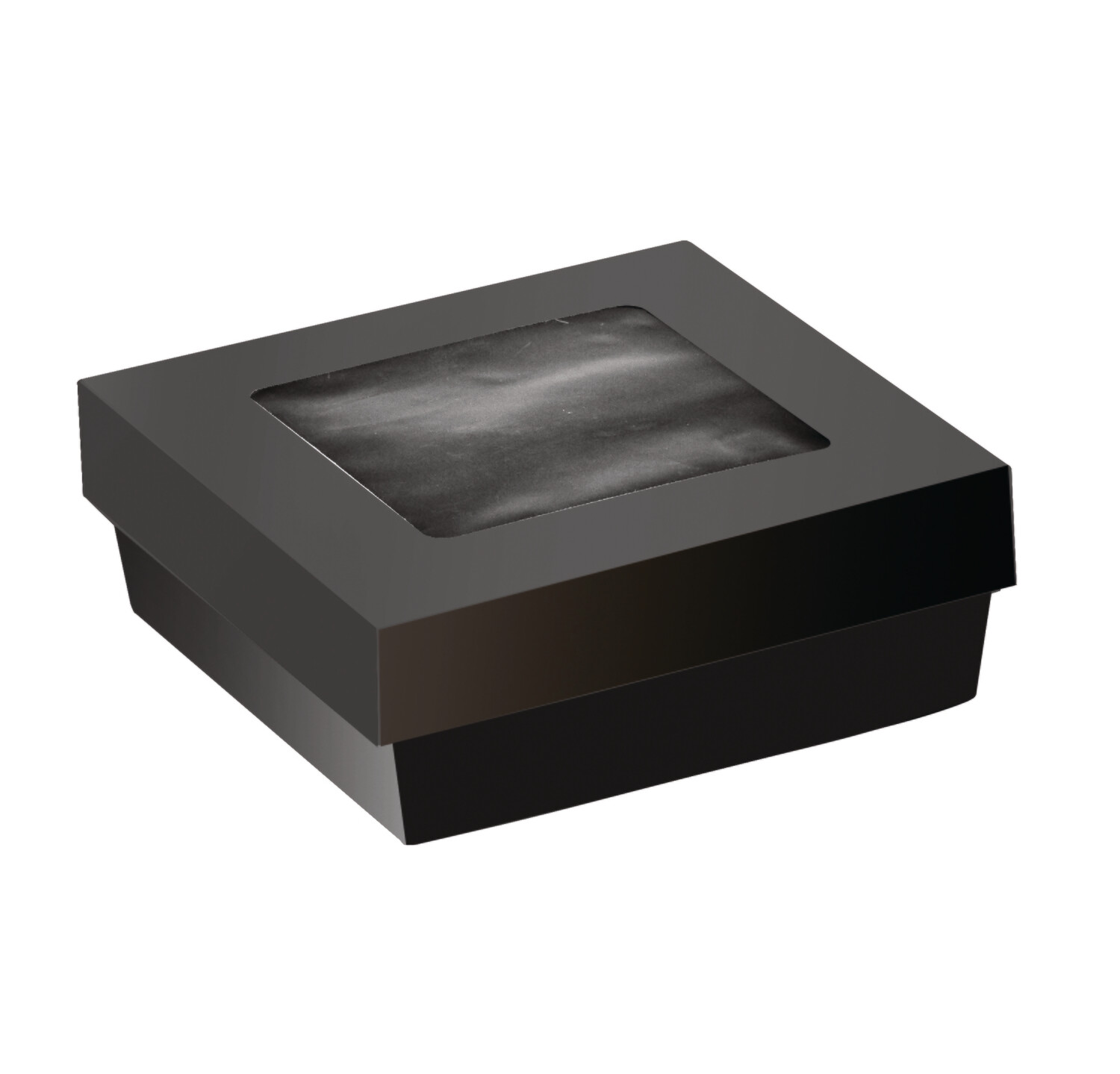 Firstpack - Schwarze Kray Boxen mit Sichtfenster 13,5x13,5x5 cm