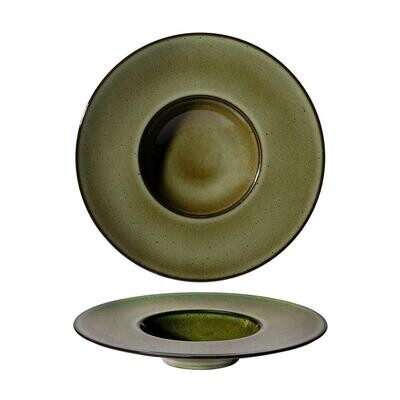Costa Verde - Piatto Gourmet Fondo 25 cm Verde Saturno Ambitious