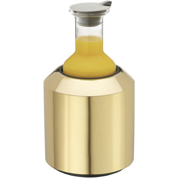 Frilich - Caraffa in vetro con supporto raffreddato Gold 1,2 l Carafine