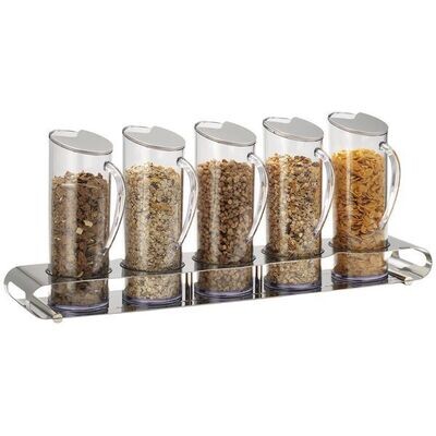 Frilich - Cinque contenitori per muesli 1,5 l Unison