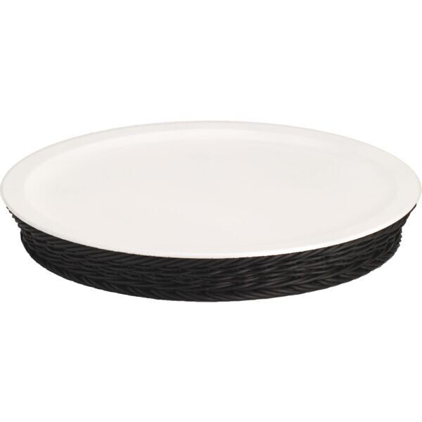 Frilich - Porcelain Plate with Holder 41 cm Gray Picnic