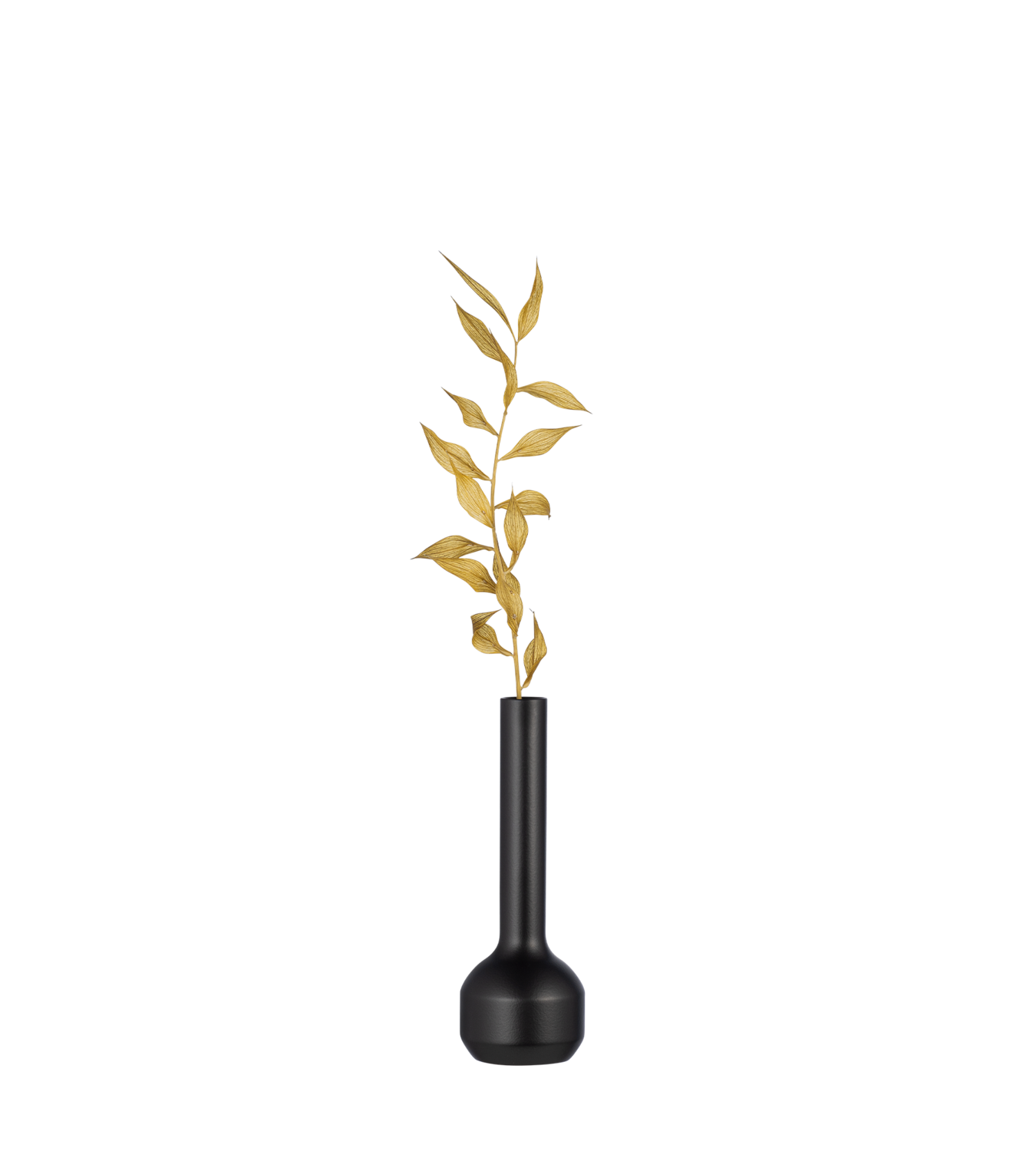 Lind DNA - Vase Silhouette Black Steel 4,2x12,0 cm