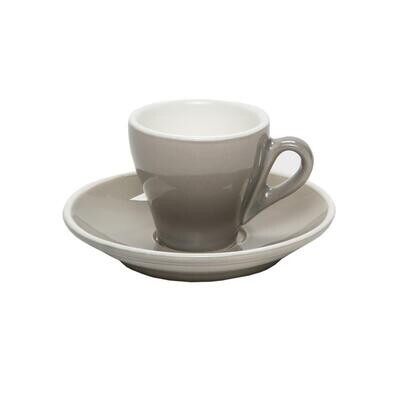 Trirolix - Tazze Caffè Con Piatto 7 cl Breakfast Grigio 390/390