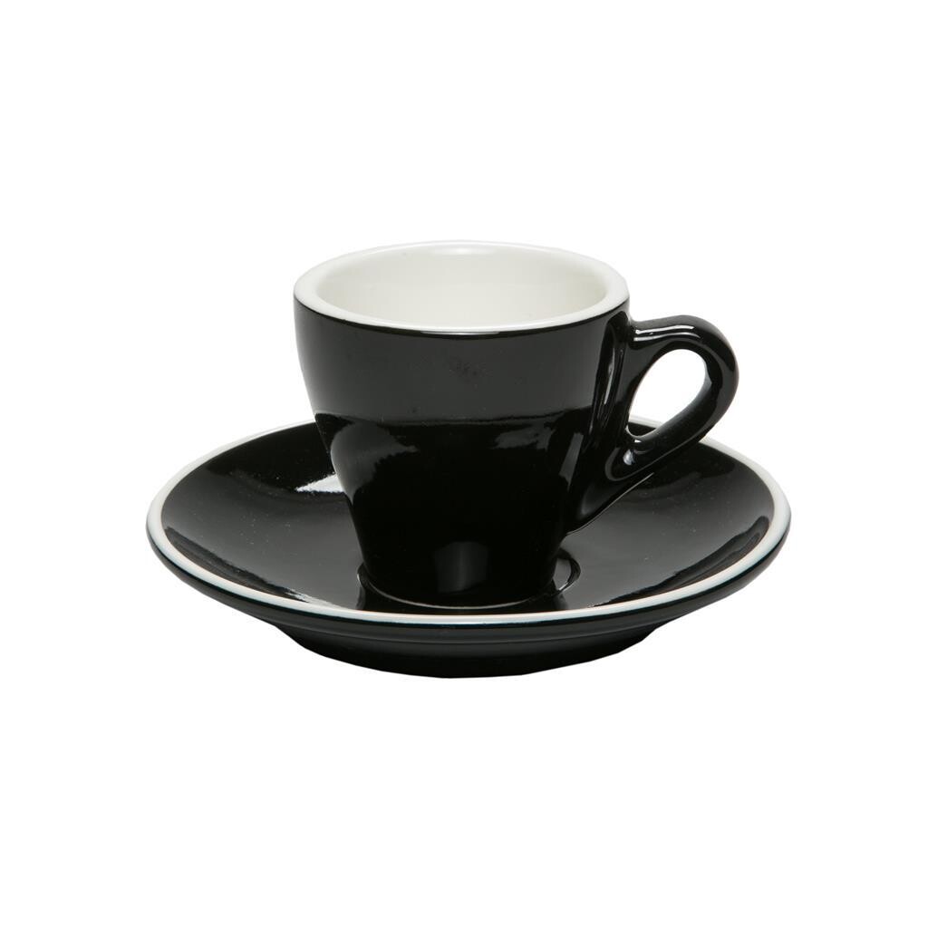 Trirolix - Kaffeetassen mit Teller 7 cl Breakfast Schwarz 390/390