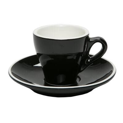 Tirolix - Teetassen mit Untertasse 18 cl Schwarz