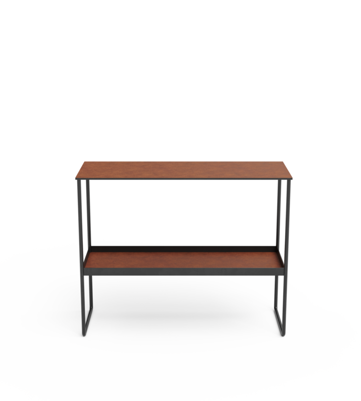 Lind DNA - Tavolino Bull cognac/Steel black 29x78x62 cm