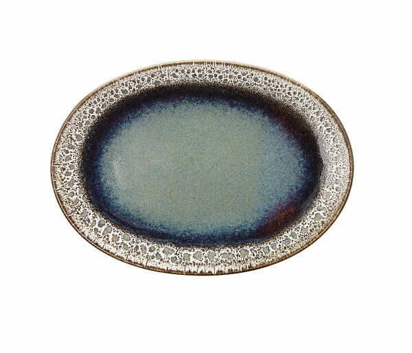 Tognana - Piatto ovale 30 cm Bloom Blue e Brown