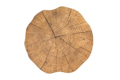 Rundes Holz Tischset 38 cm Hellbraun - Tirolix