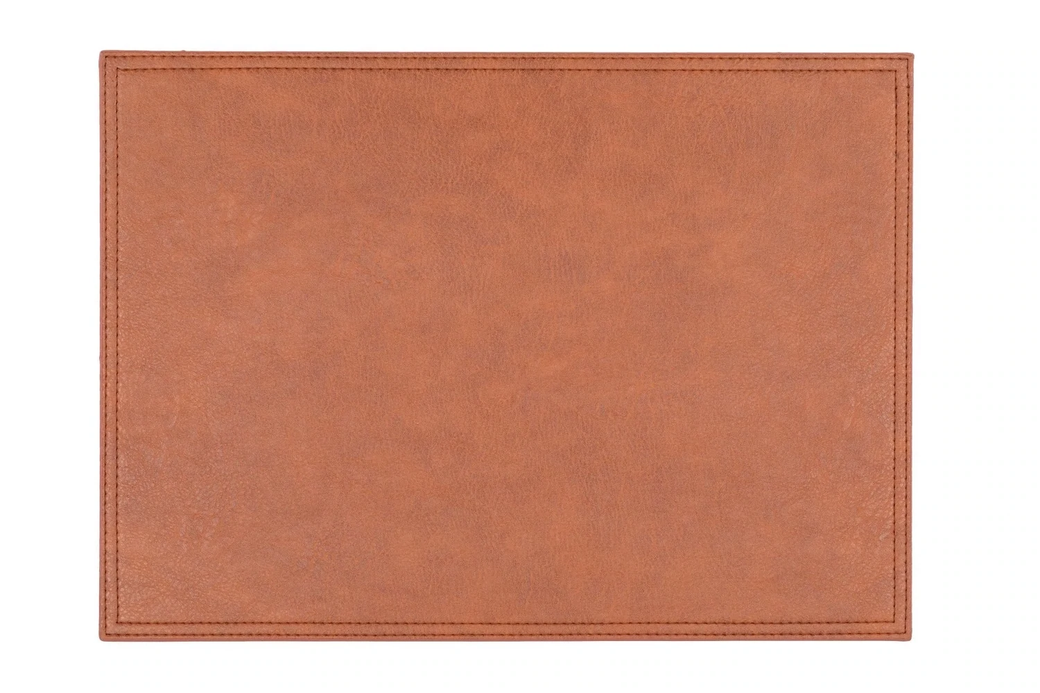 Tovaglietta Finta Pelle con Ricamo 33x45 cm Marrone - Tirolix