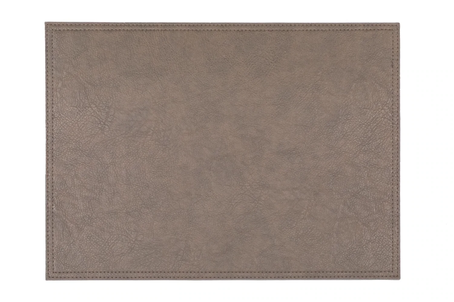Tovaglietta Finta Pelle con Ricamo 33x45 cm Grigio - Tirolix