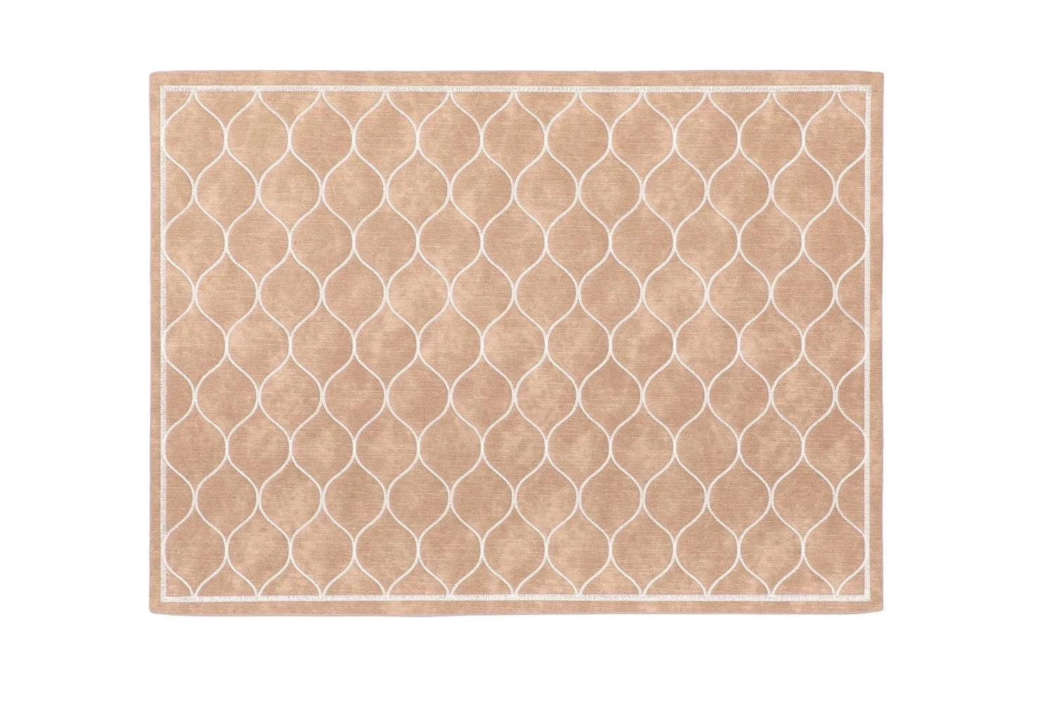 Tovaglietta Pelle Melange con Ricamo 33x45 cm Sabbia - Tirolix