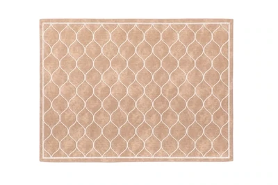 Tovaglietta Pelle Melange con Ricamo 33x45 cm Sabbia - Tirolix