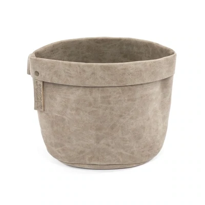 Cestino Ecopelle da Tavola 20x20x24 cm Taupe - Tirolix