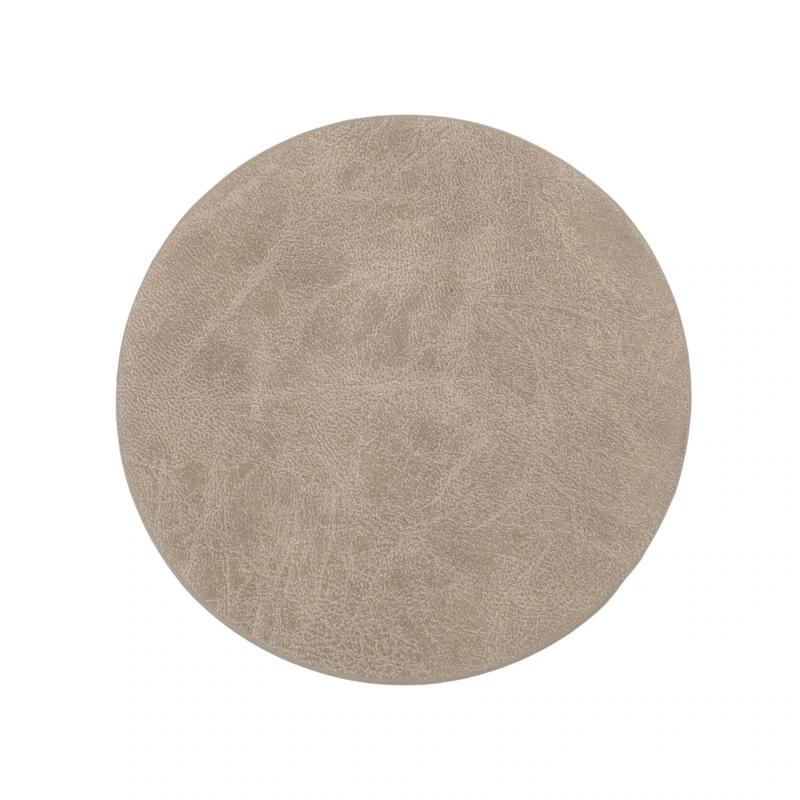 Faux Leather Coasters 4 Pcs. 9.5 cm Taupe - Tirolix