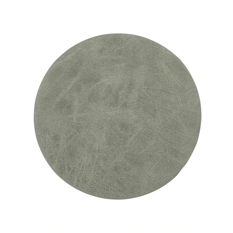 Eco-leather Coasters 4 Pcs. 9.5 cm Gray - Tirolix