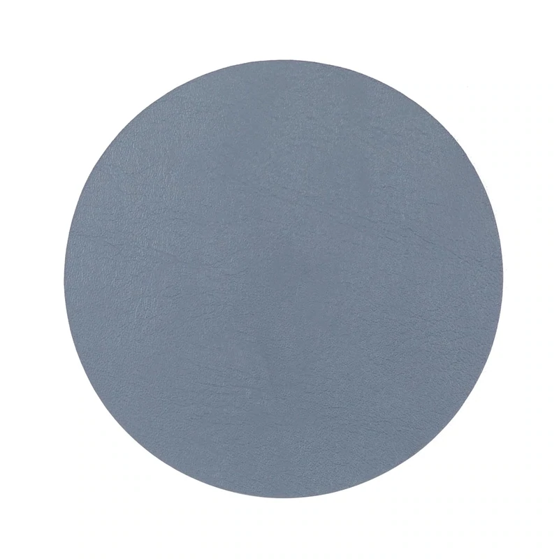 Recycled Leather Coasters 4 Pcs. 10 cm Blue - Tirolix
