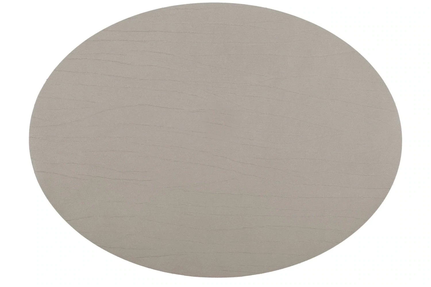 Tovaglietta Ovale Pelle Riciclata 33x45 cm Taupe - Tirolix