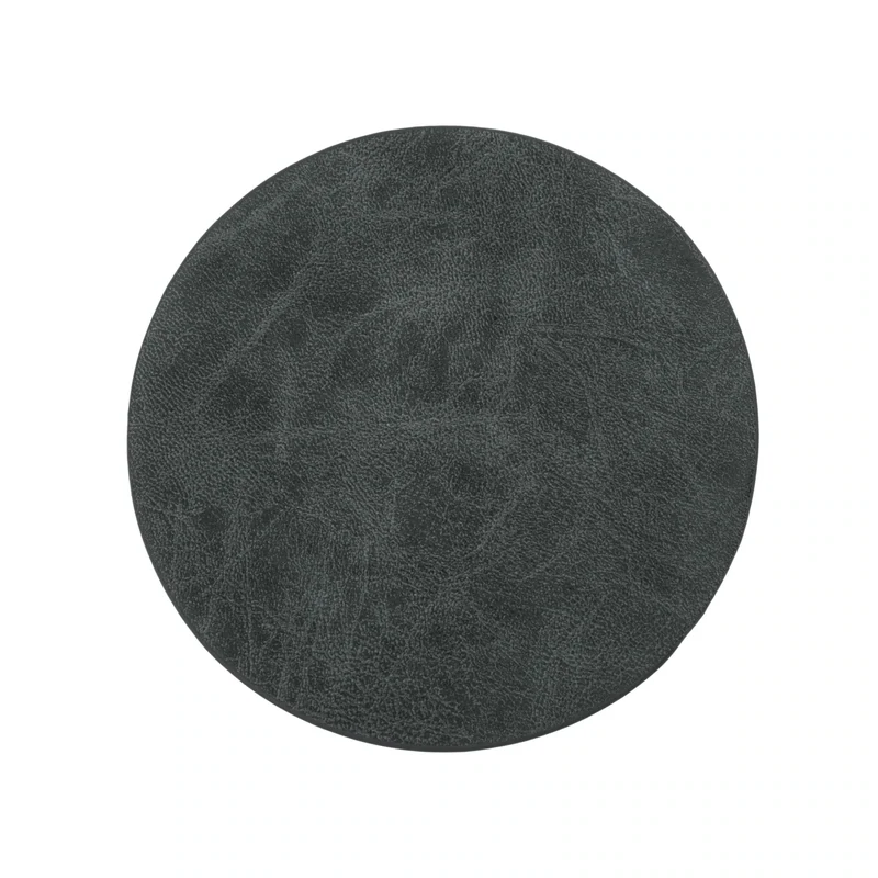 Eco-Leather Coasters 4 Pcs. 9.5 cm Black - Tirolix