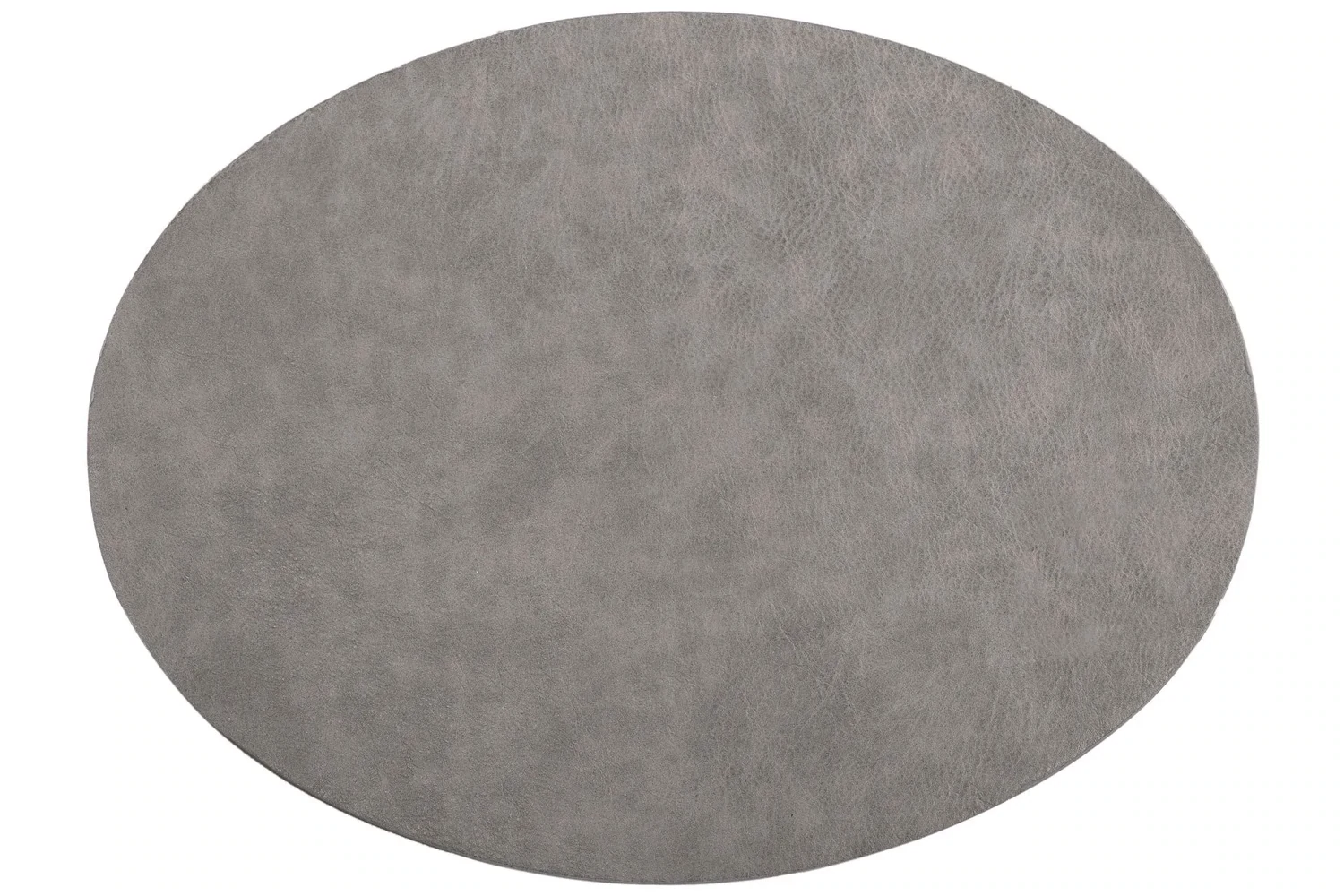 Tovaglietta Ovale Finta Pelle 33x45 cm Grigio - Tirolix