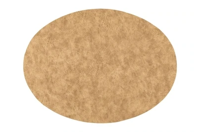 Tovaglietta Ovale Finta Pelle 33x45 cm Oro - Tirolix