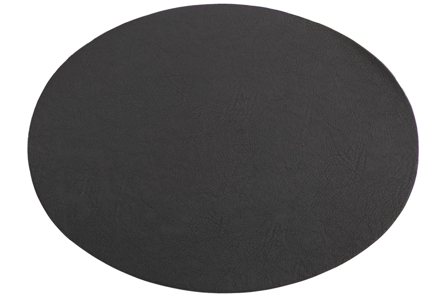 Tovaglietta Ovale Finta Pelle 33x45 cm Nero - Tirolix