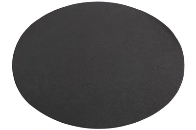 Ovales Kunstleder Platzset 33x45 cm Schwarz - Tirolix
