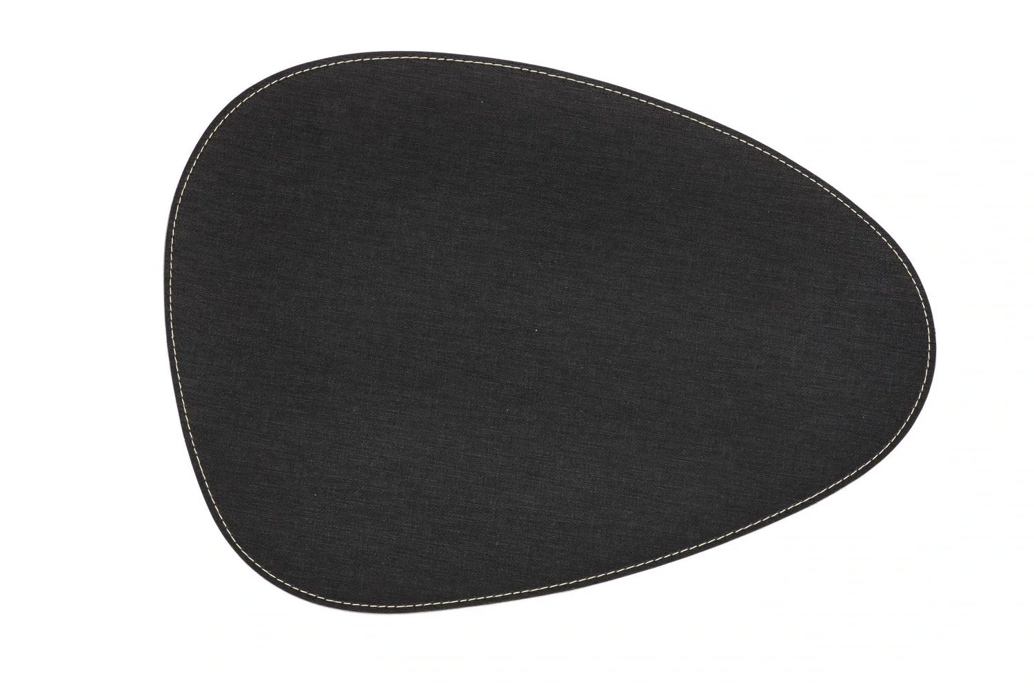 Tovaglietta Ovale Bordi Ricamati 32x42 cm Nero - Tirolix