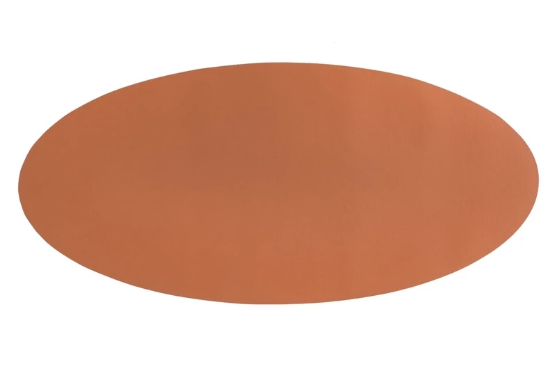 Tovaglietta Ovale Ecopelle 33x70 cm Marrone Chiaro - Tirolix
