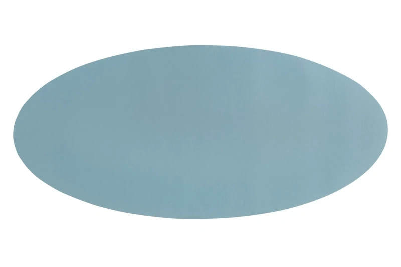 Tovaglietta Ovale Ecopelle 33x70 cm Blu Chiaro - Tirolix