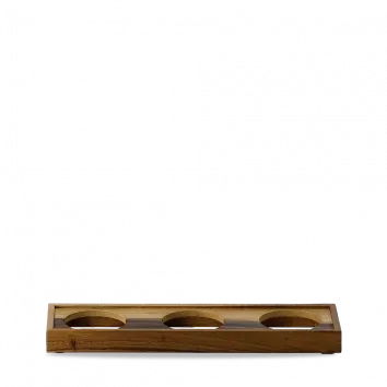 Churchill - Elemento di presentazione per 3 ciotole 44,5 x 13 x 3,9 cm Buffetscape Wood