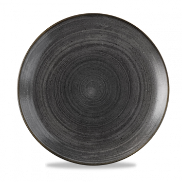 Churchill - Teller flach 28,8 cm Raw Black Stonecast