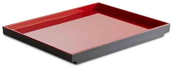 APS - Vassoio GN 1/2 &quot;Asia Plus&quot; 26,5 x 32,5 cm Rosso, Nero