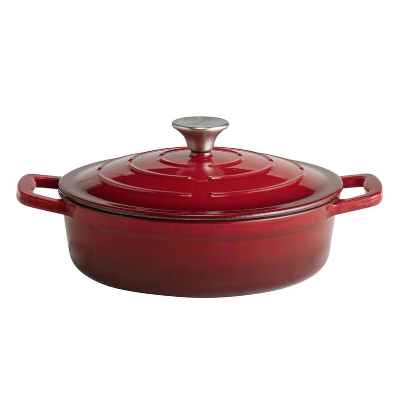 APS - Casseruola con coperchio &quot;5 Stars&quot; 25 x 25 cm Rosso