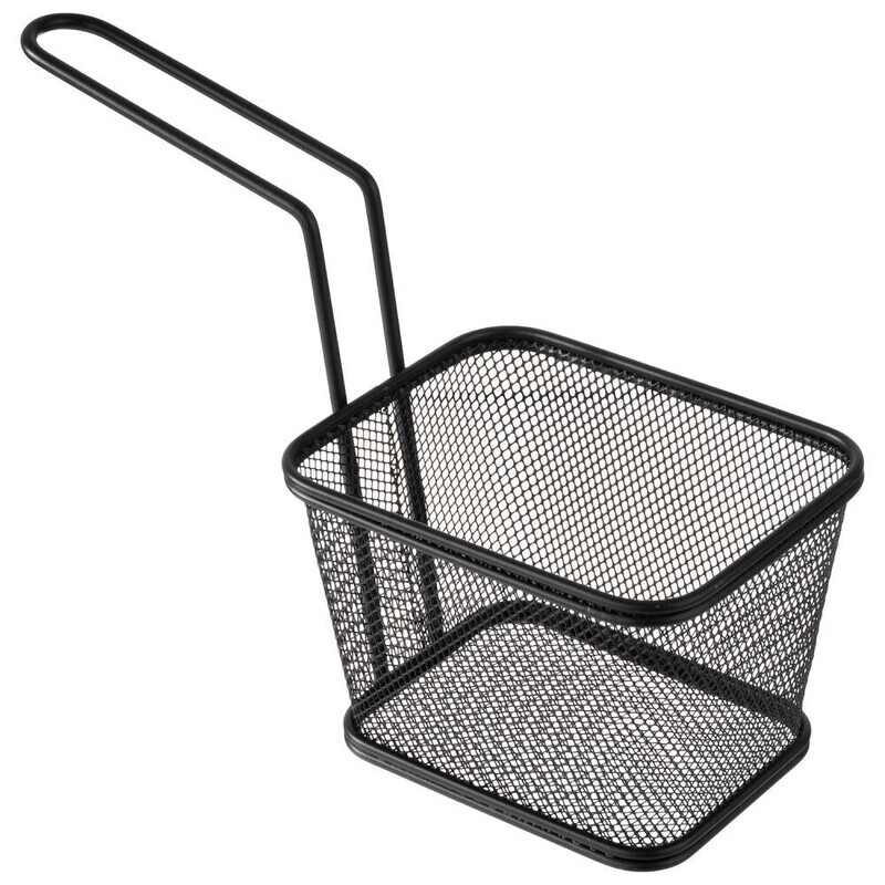 APS - Cestino per frittura &quot;Snackholder&quot; 10,5 x 13 cm Nero