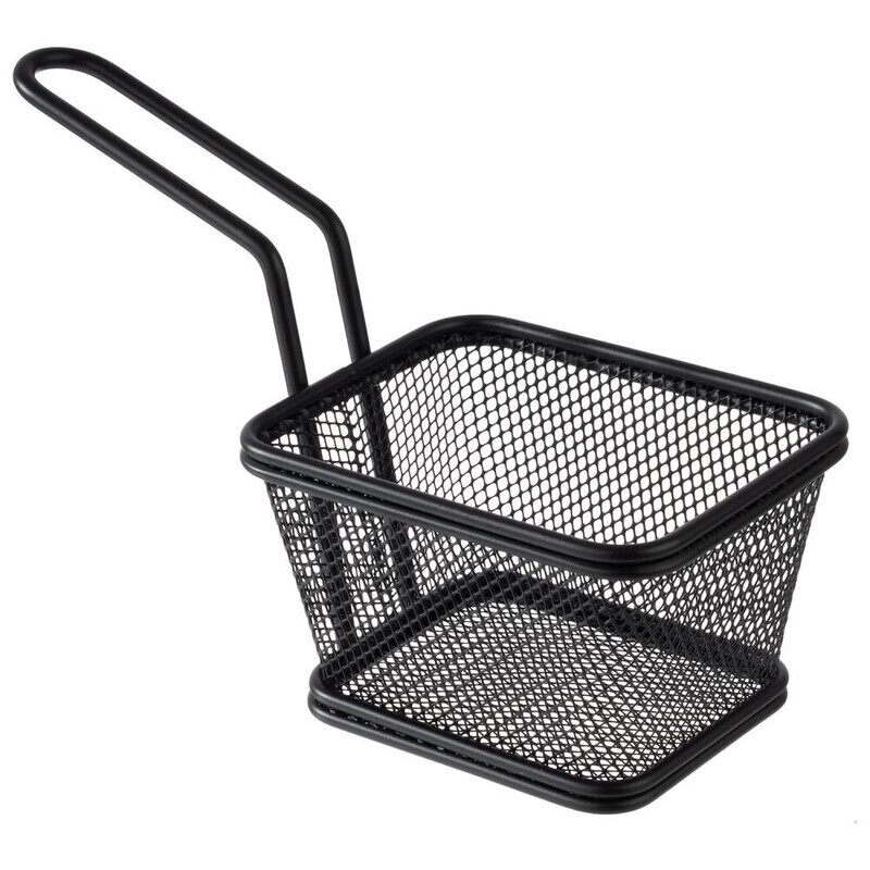 APS - Cestino per frittura &quot;Snackholder&quot; 8,5 x 10 cm Nero