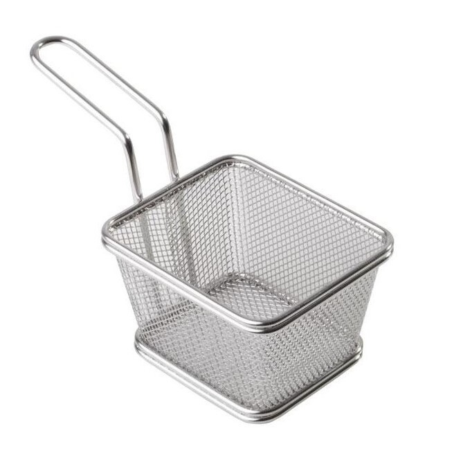 APS - Cestino per frittura &quot;Snackholder&quot; 8,5 x 10 cm Argento
