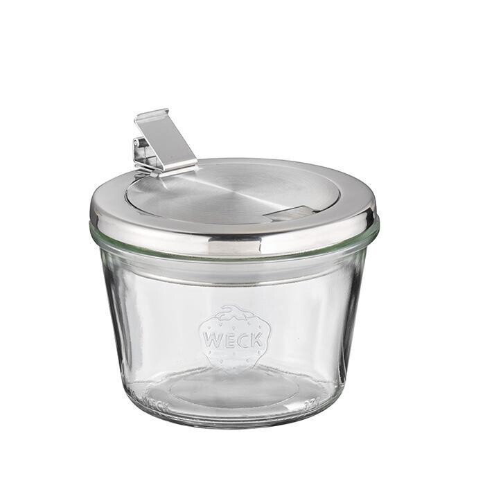 APS - Set 2 barattoli Weck con coperchio APS 11 cm 0,37L