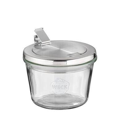APS - Set 2 barattoli Weck con coperchio APS 11 cm 0,37L