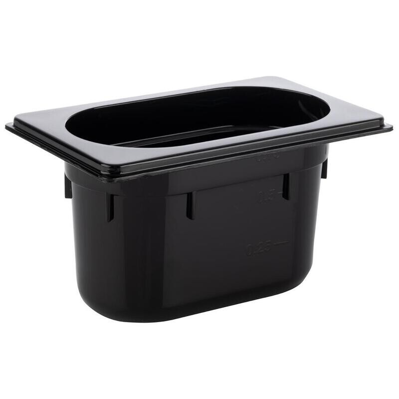 APS - Contenitore GN 1/9 11 x 17,5 cm 1L Nero