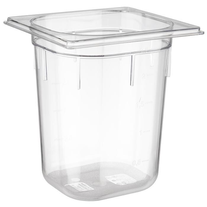 APS - Contenitore GN 1/6 16,2 x 17,6 cm 2,8L Trasparente