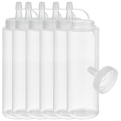 APS - Set 6 bottiglie a spremitura 0,26L Trasparente